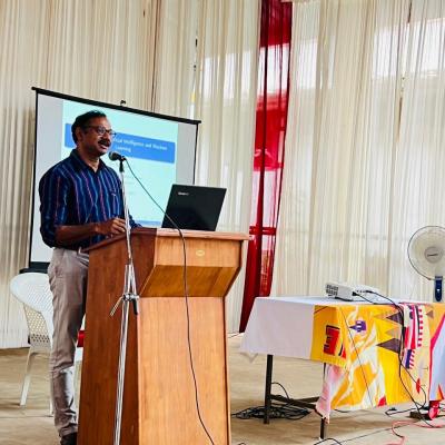 Dr. Rafeeque P C, Professor in Computer Science and Engineering, Govt. College of Engineering Kannur, presenting the seminar.